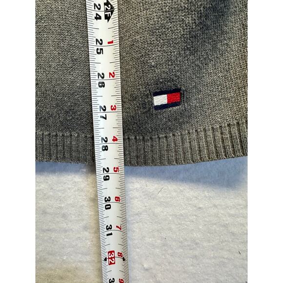 Tommy Hilfiger Mens XL Grey Gray Vest Knit Collegiate Preppy EUC - Picture 5 of 8